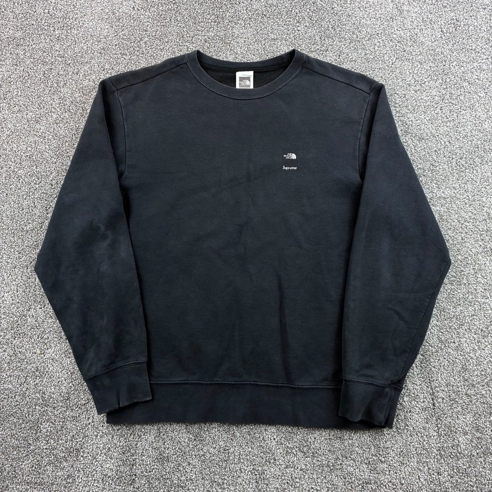 Supreme The North Face Sweatshirt Mens Medium Black Mountain Graphic 2017